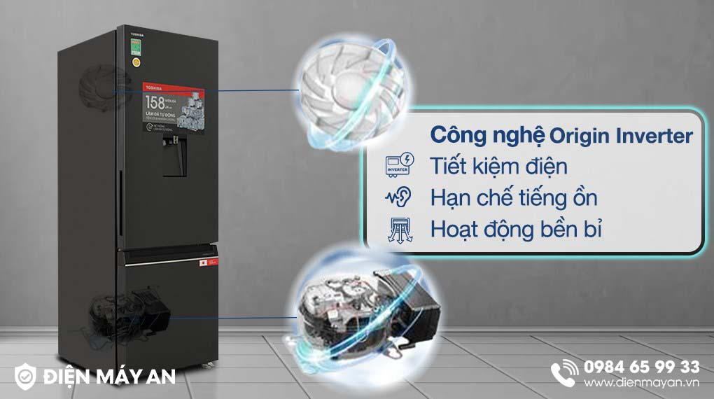 Tủ Lạnh Toshiba Inverter 321 Lít GR-RB405WEA-PMV(06)-MG - công nghệ tiết kiệm điện